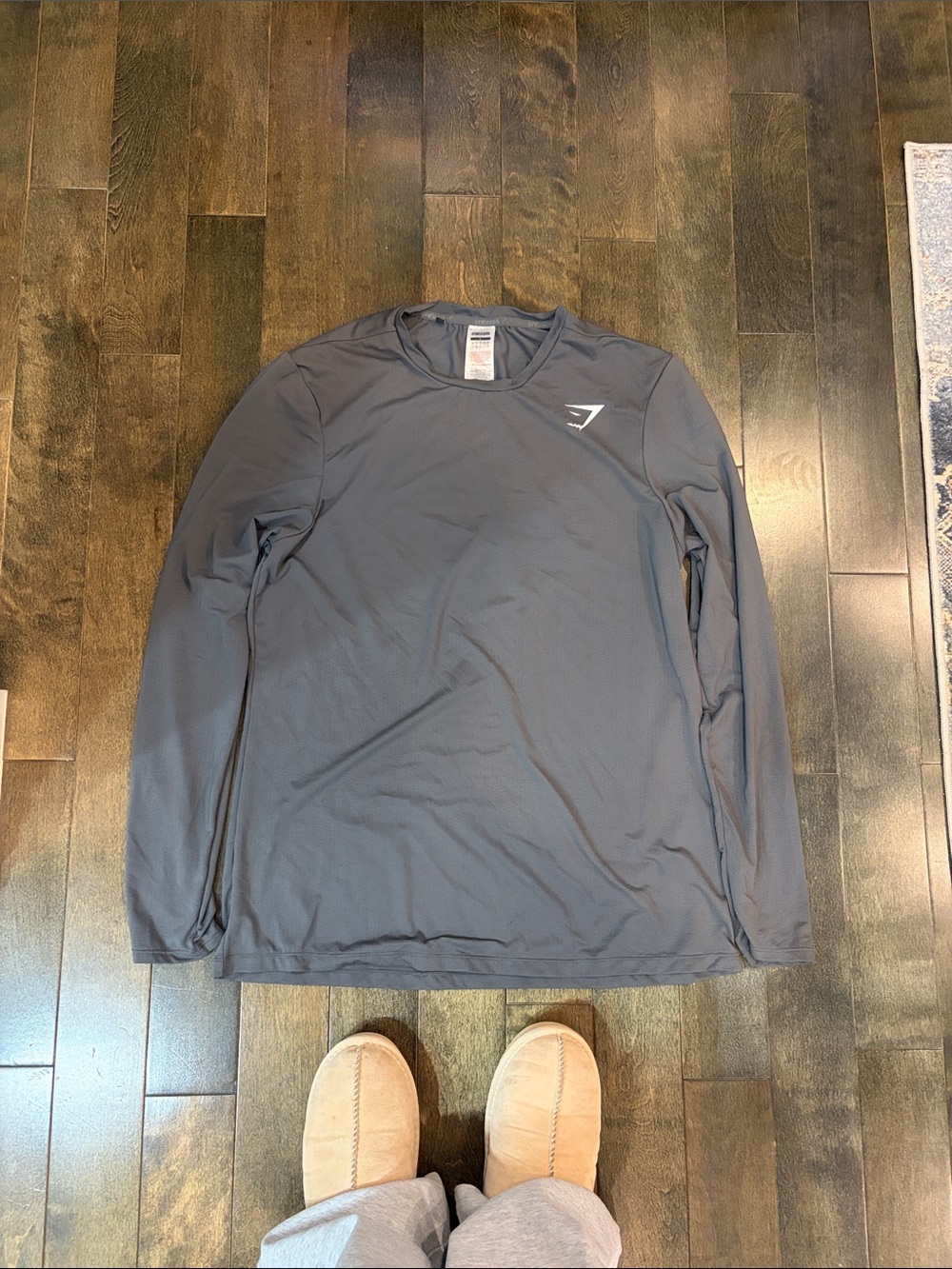 Gymshark Men’s Long Sleeve Training Tee — Dark Grey - Picture 5 of 8